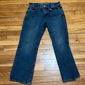 COPY - American Eagle Men Jeans Size 28x30 Classic Bootcut Dark Wash Blue Denim